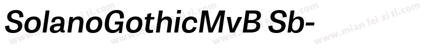 SolanoGothicMvB Sb字体转换